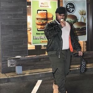 Plus Size Strap Detail Woven Cargo Jogger